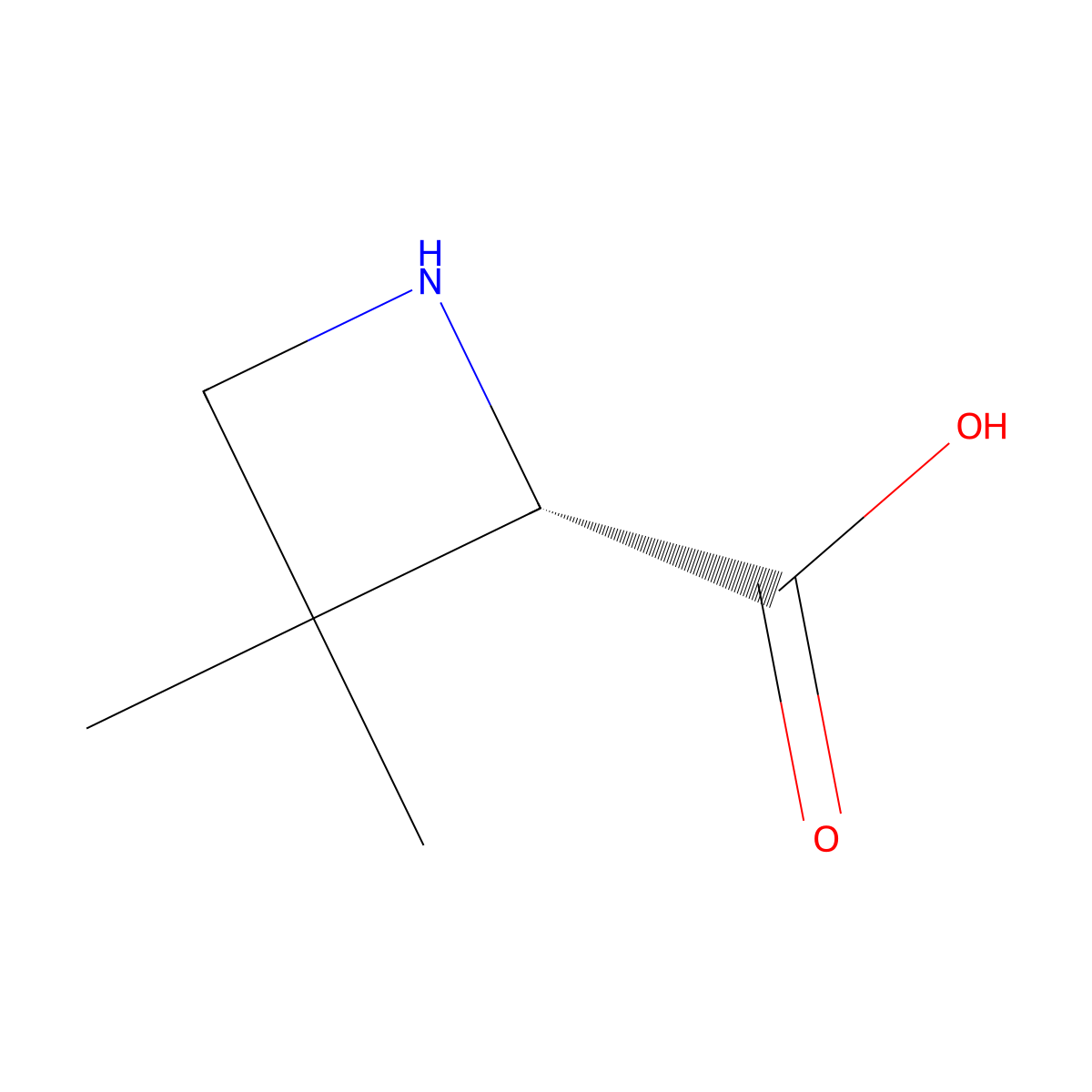(S)-3,3-Dimethylazetidine-2-carboxylic acid molecular structure, CAS 1860033-50-6