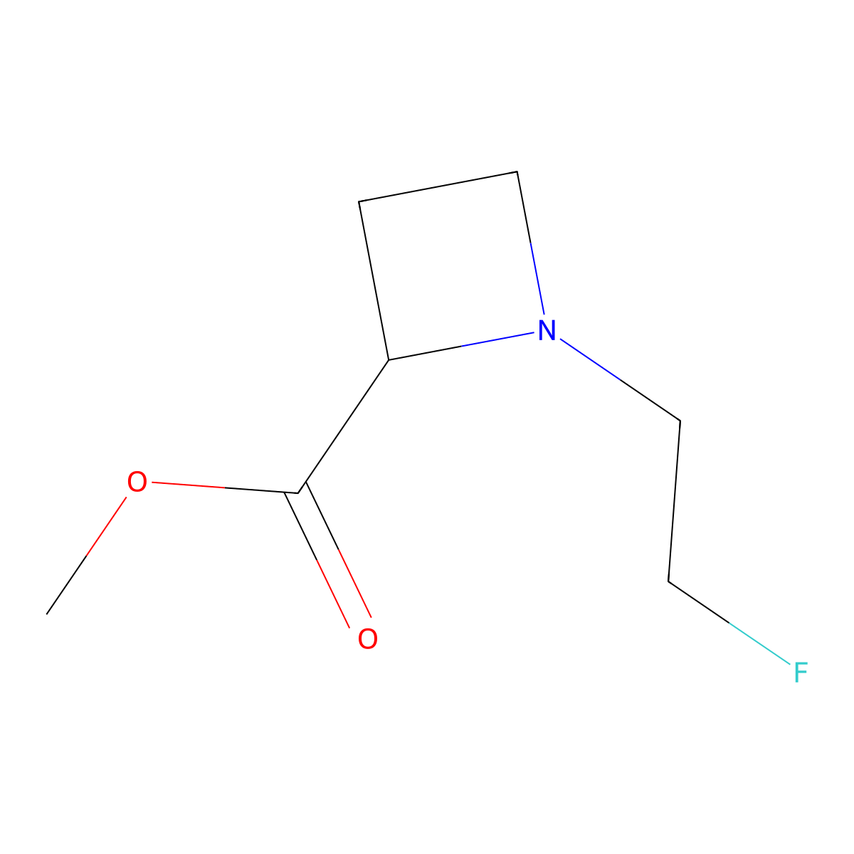 (2S)-1-(2-Fluoroethyl)-2-azetidinecarboxylic acid methyl ester molecular structure, CAS 1860033-52-8