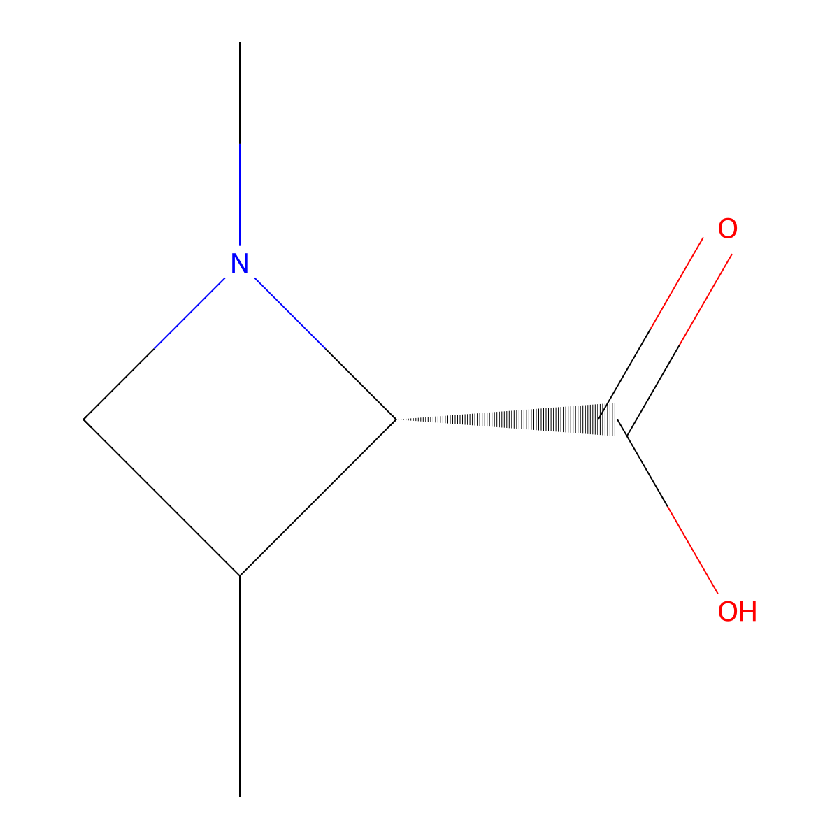 (2S)-1,3-Dimethylazetidine-2-carboxylic acid molecular structure, CAS 1860067-54-4
