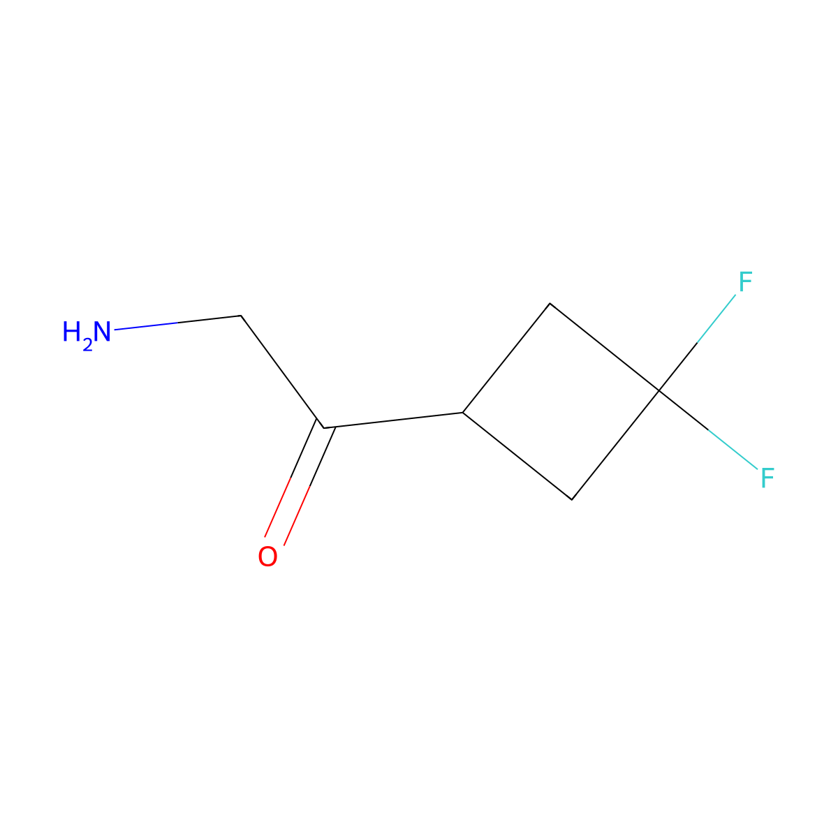 2-Amino-1-(3,3-difluorocyclobutyl)ethan-1-one molecular structure, CAS 1860090-76-1