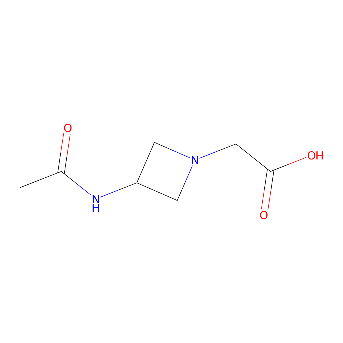 2-(3-Acetamidoazetidin-1-yl)acetic acid molecular structure, CAS 1860116-98-8
