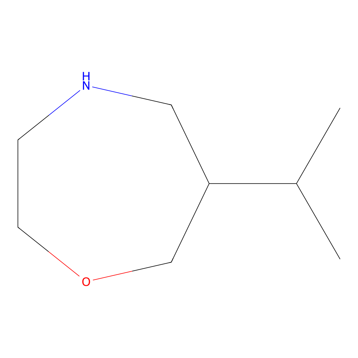 6-(Propan-2-yl)-1,4-oxazepane molecular structure, CAS 1860126-79-9