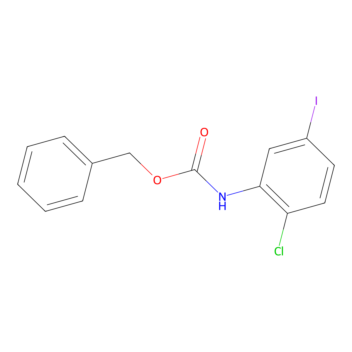 benzyl N-(2-chloro-5-iodophenyl)carbamate molecular structure, CAS 1860182-10-0