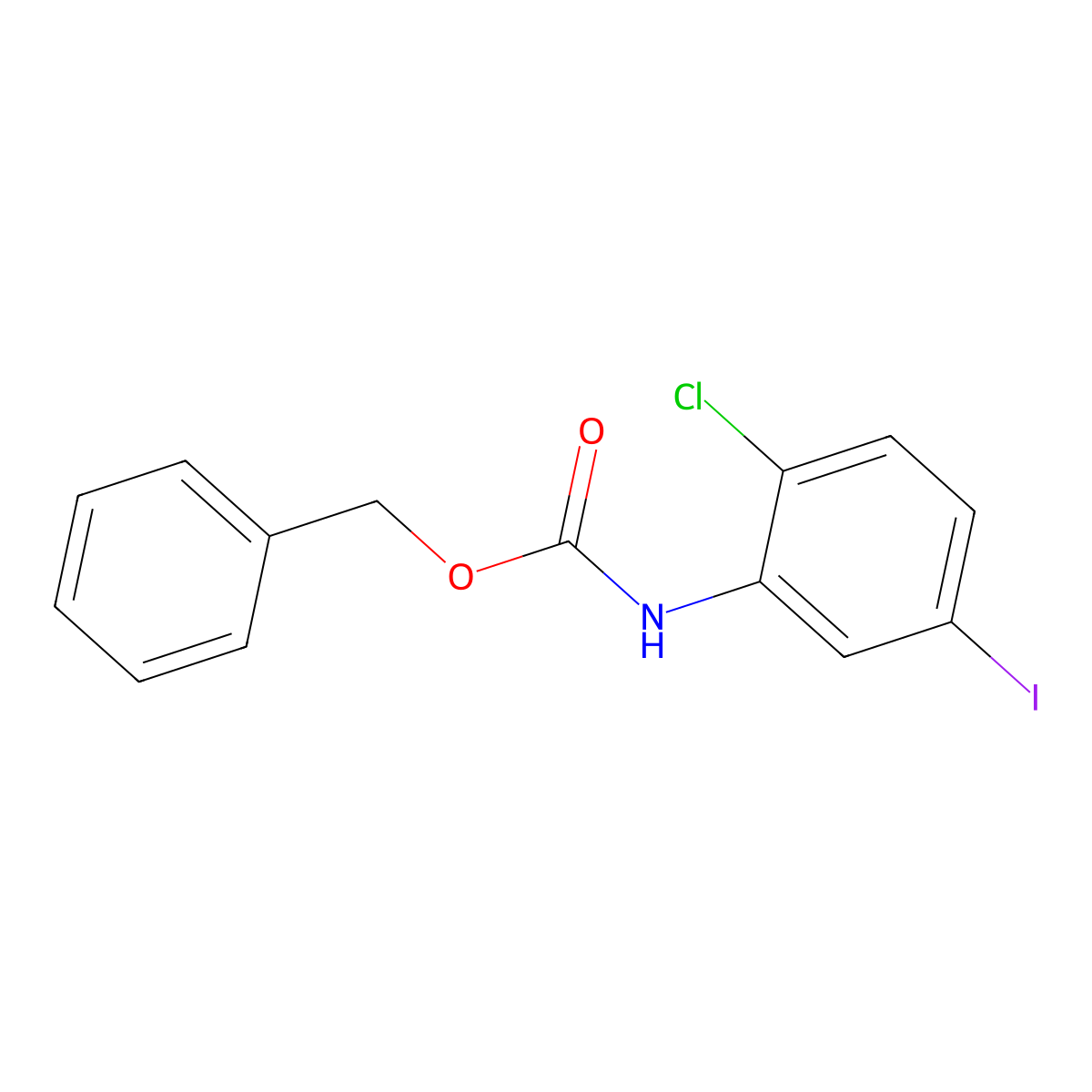 benzyl N-(2-chloro-5-iodophenyl)carbamate molecular structure, CAS 1860182-10-0