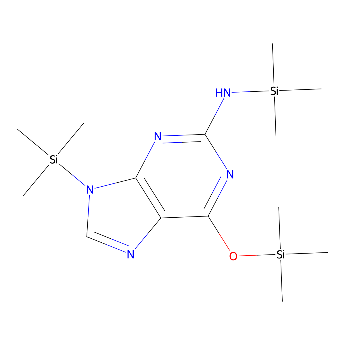 Tris(trimethylsilyl)guanine molecular structure, CAS 18602-85-2