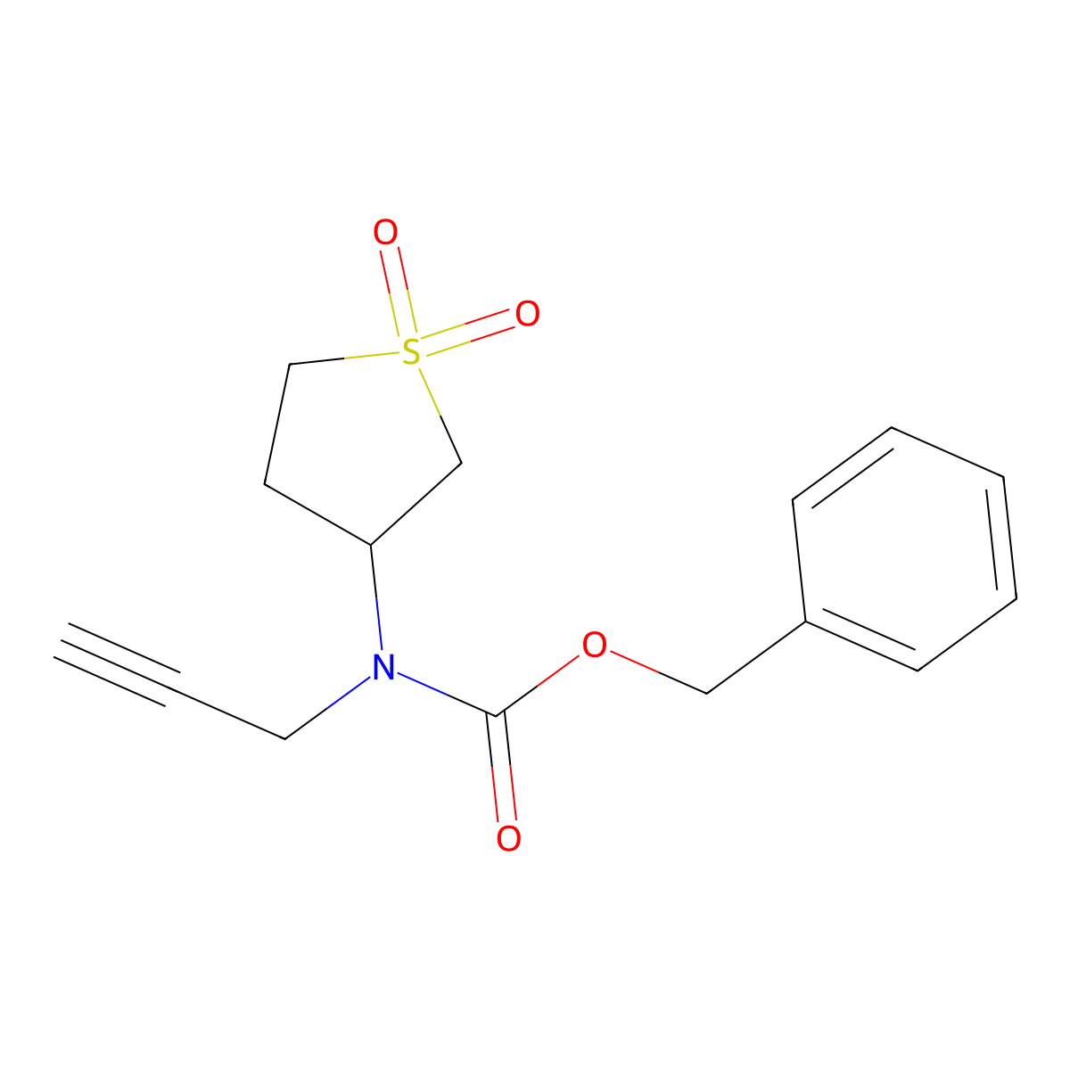 benzyl N-(1,1-dioxo-1lambda6-thiolan-3-yl)-N-(prop-2-yn-1-yl)carbamate molecular structure, CAS 1860222-01-0