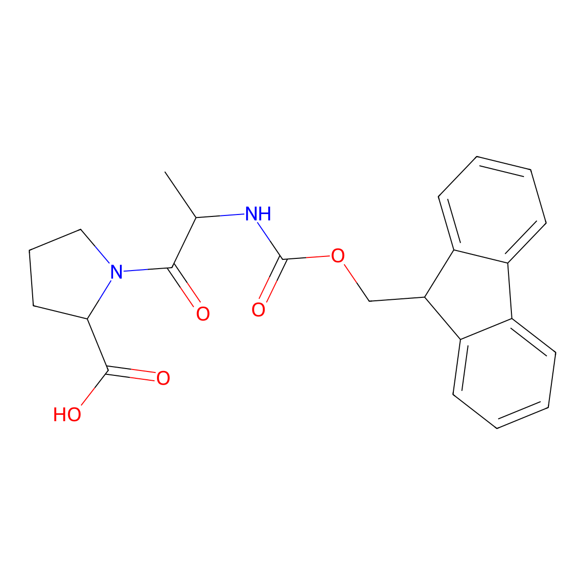 Fmoc-Ala-Pro-OH molecular structure, CAS 186023-44-9