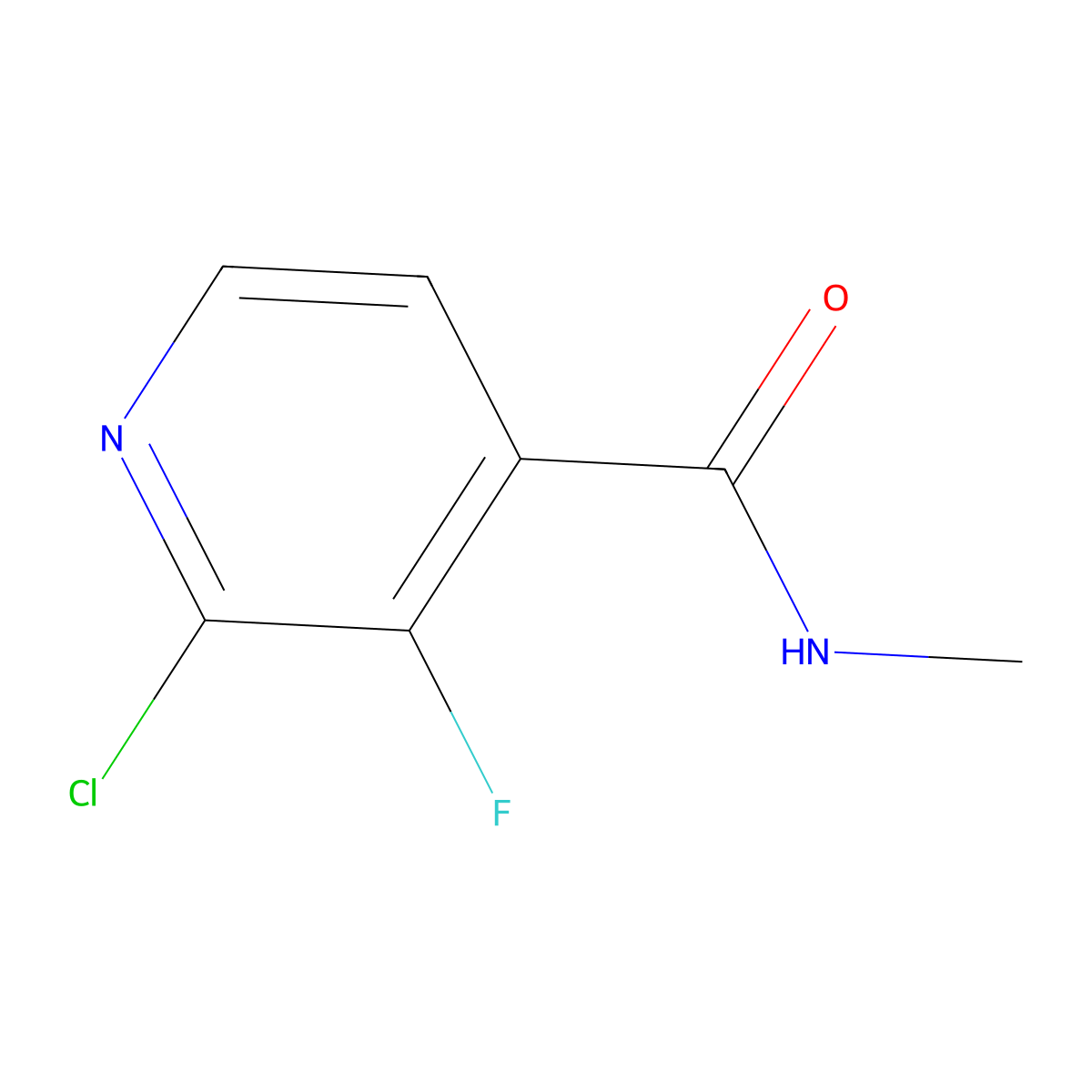 2-Chloro-3-fluoro-N-methylisonicotinamide molecular structure, CAS 1860243-47-5