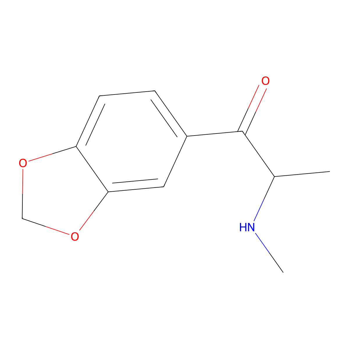 Methylone molecular structure, CAS 186028-79-5