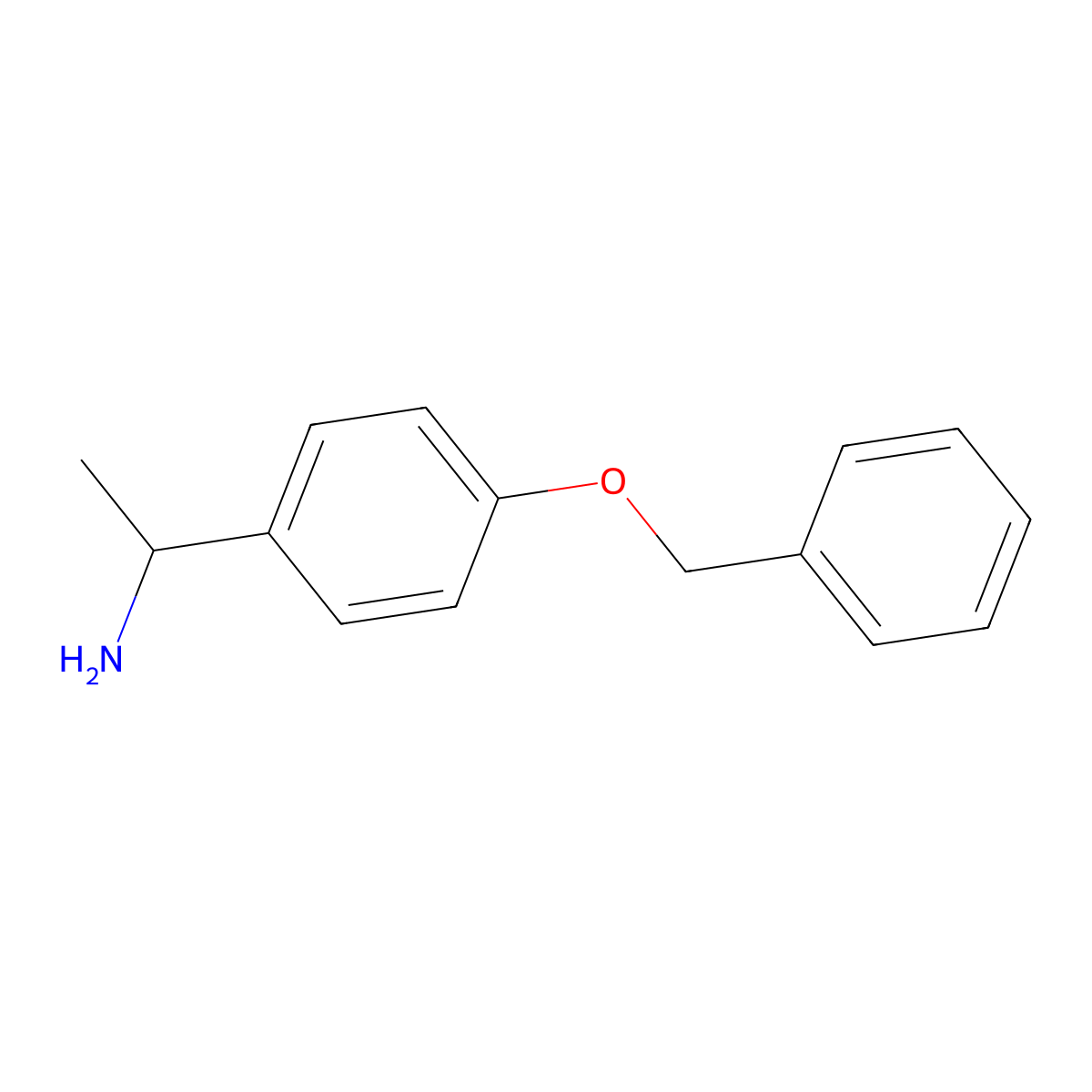 (1S)-1-[4-(benzyloxy)phenyl]ethanamine molecular structure, CAS 186029-00-5