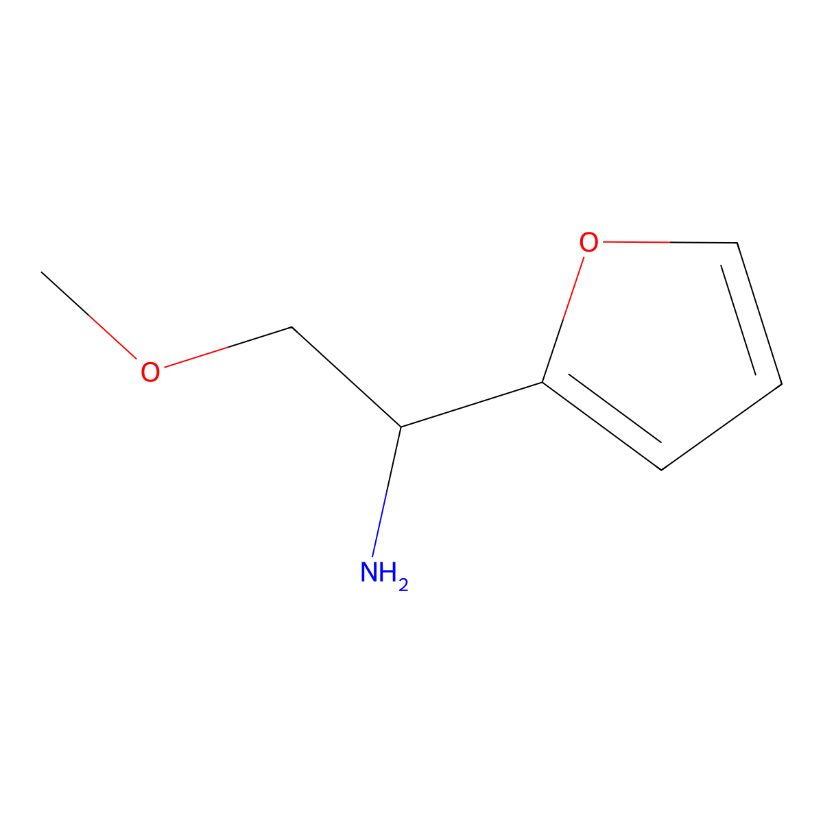 1-(Furan-2-yl)-2-methoxyethan-1-amine molecular structure, CAS 186029-07-2