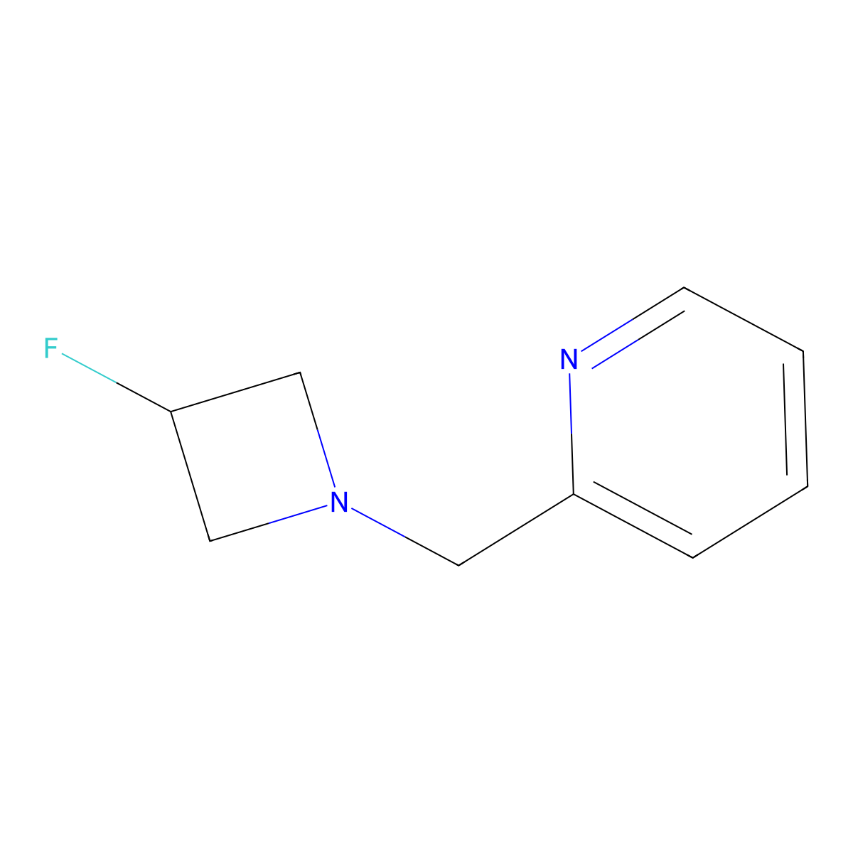 2-[(3-Fluoroazetidin-1-yl)methyl]pyridine molecular structure, CAS 1860313-31-0