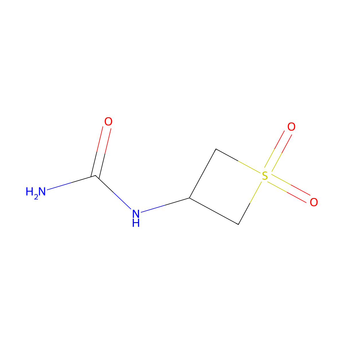 1-(1,1-Dioxidothietan-3-yl)urea molecular structure, CAS 1860338-52-8