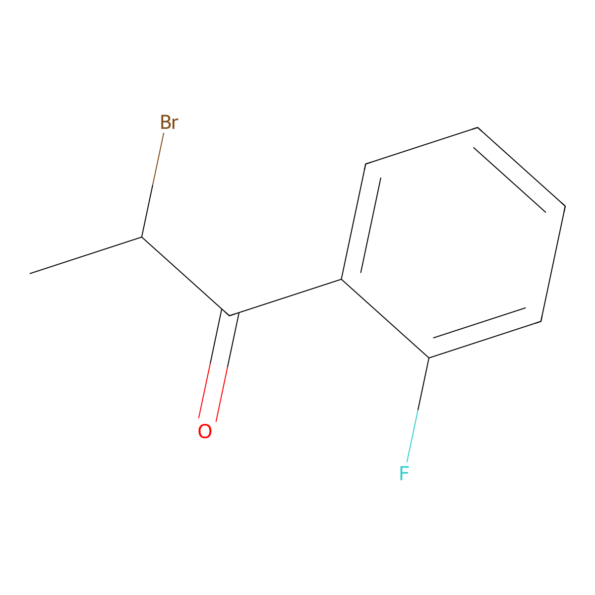 2-Bromo-1-(2-fluorophenyl)propan-1-one molecular structure, CAS 186036-09-9
