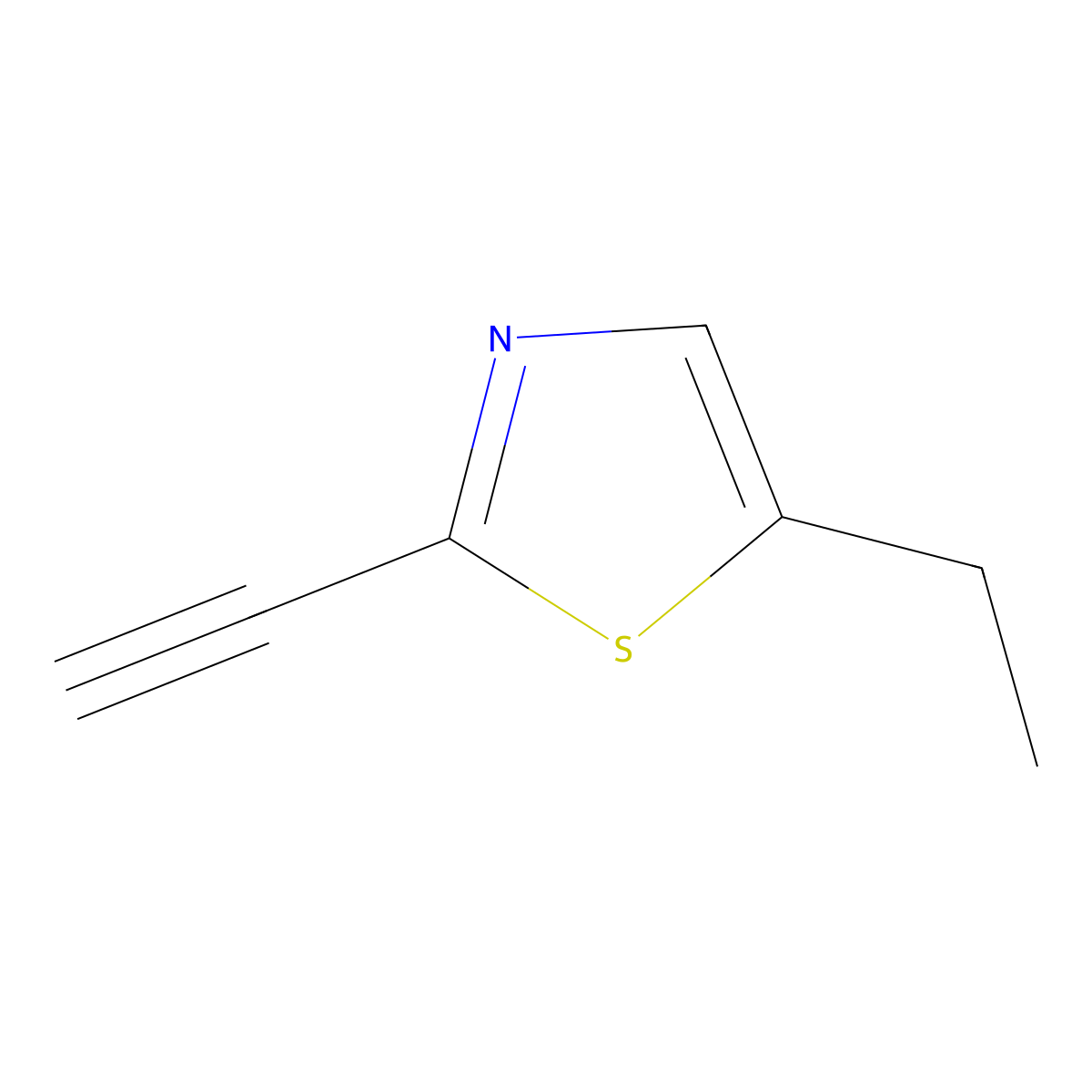 5-Ethyl-2-ethynyl-1,3-thiazole molecular structure, CAS 1860399-05-8