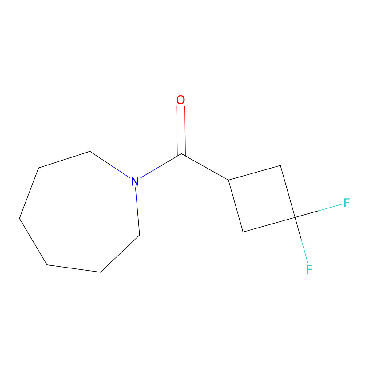 Azepan-1-yl-(3,3-difluorocyclobutyl)methanone molecular structure, CAS 1860400-56-1