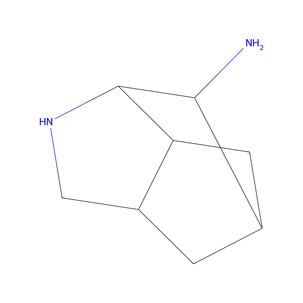 4-Azatricyclo[4.2.1.0,3,7]nonan-2-amine molecular structure, CAS 1860410-38-3