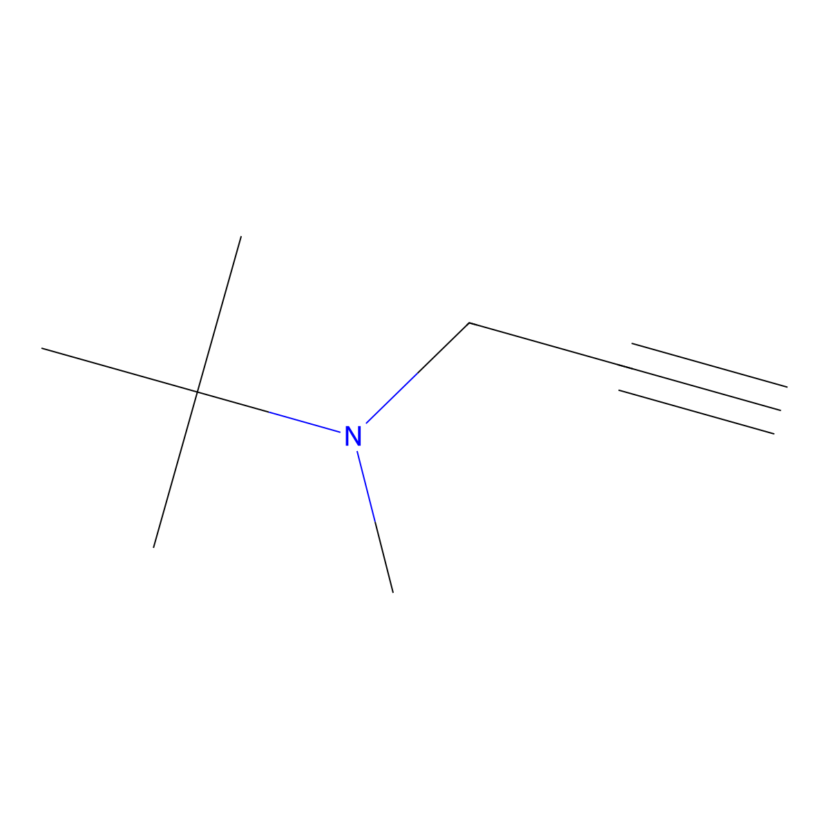 tert-Butyl(methyl)(prop-2-yn-1-yl)amine molecular structure, CAS 1860435-60-4