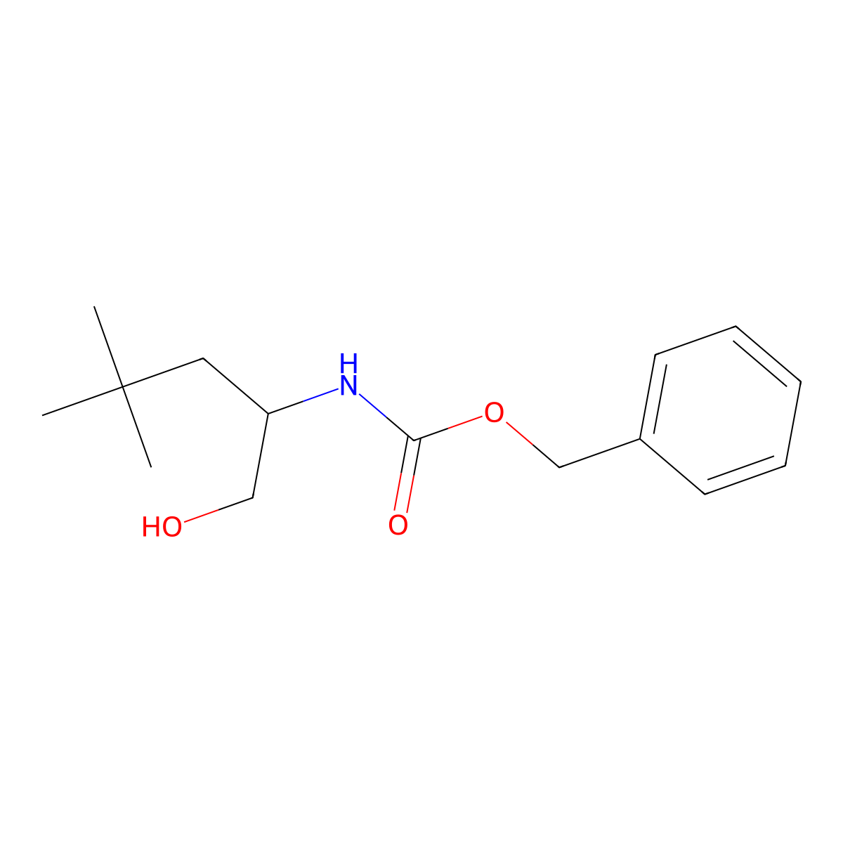 benzyl N-(1-hydroxy-4,4-dimethylpentan-2-yl)carbamate molecular structure, CAS 1860459-88-6