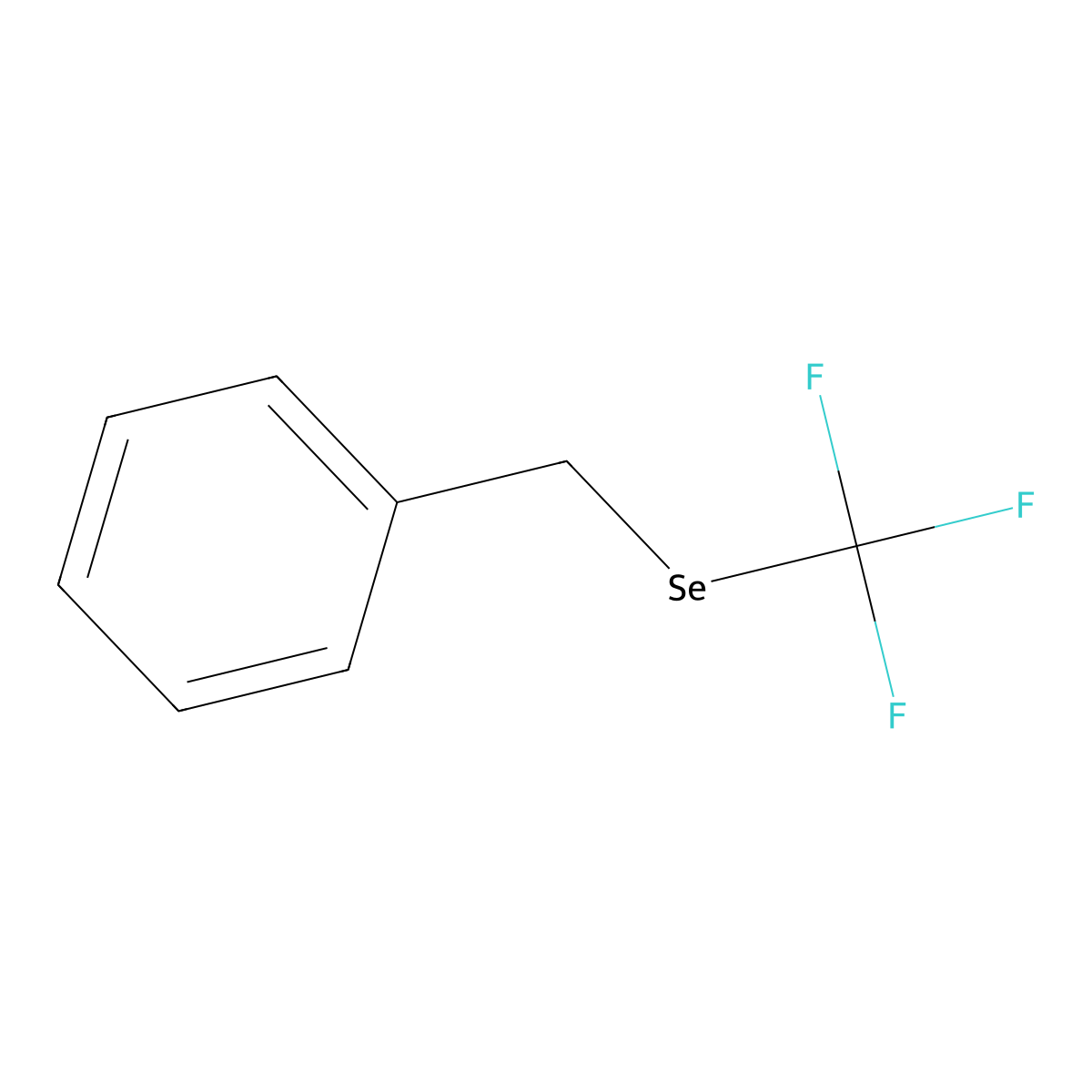 Benzyl(trifluoromethyl) selenide molecular structure, CAS 186047-38-1