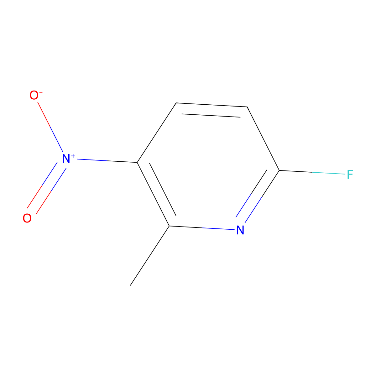 6-Fluoro-2-methyl-3-nitropyridine molecular structure, CAS 18605-16-8