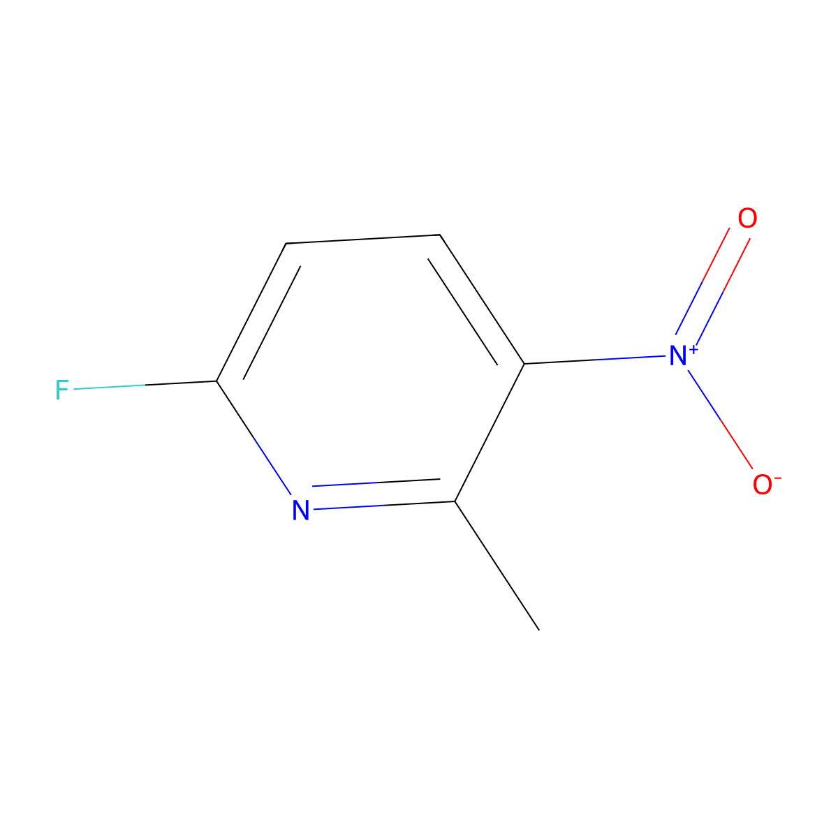 6-Fluoro-2-methyl-3-nitropyridine molecular structure, CAS 18605-16-8