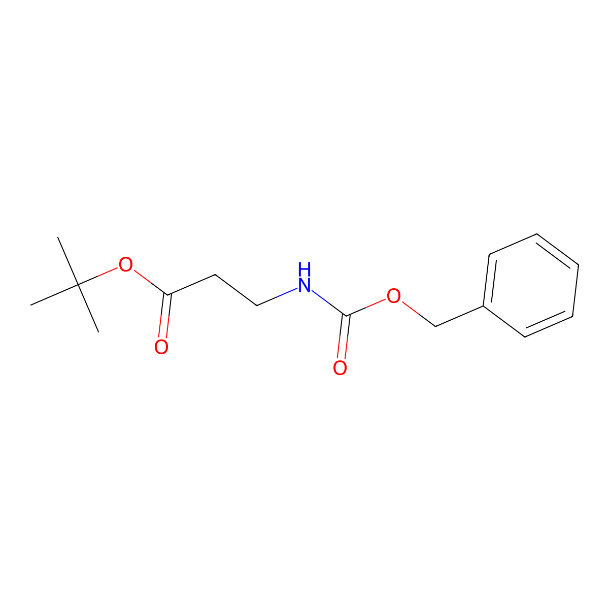 tert-Butyl 3-(((benzyloxy)carbonyl)amino)propanoate molecular structure, CAS 18605-26-0