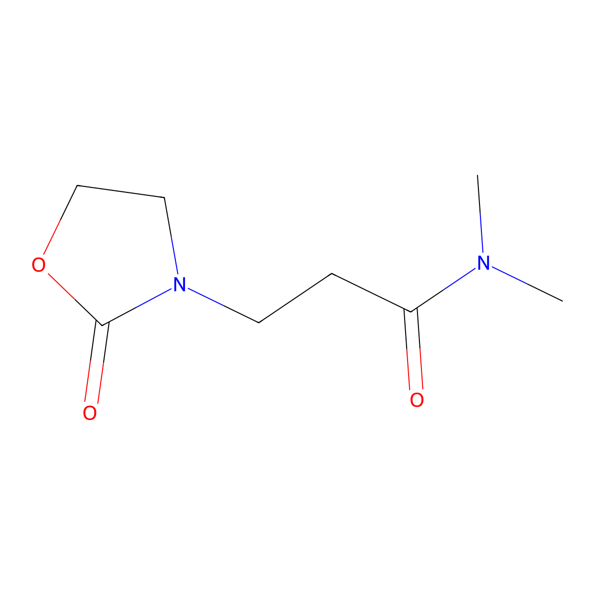 N,N-dimethyl-3-(2-oxo-1,3-oxazolidin-3-yl)propanamide molecular structure, CAS 1860511-47-2