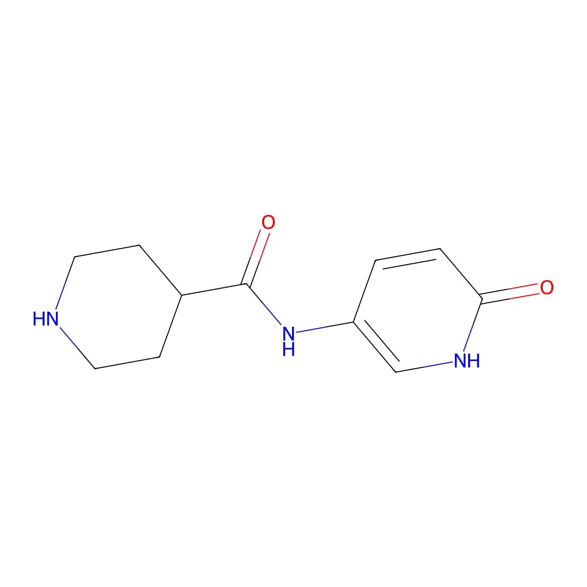 N-(6-oxo-1,6-dihydropyridin-3-yl)piperidine-4-carboxamide molecular structure, CAS 1860545-16-9