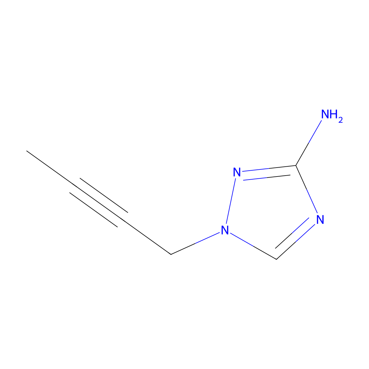 1-But-2-ynyl-1,2,4-triazol-3-amine molecular structure, CAS 1860565-44-1