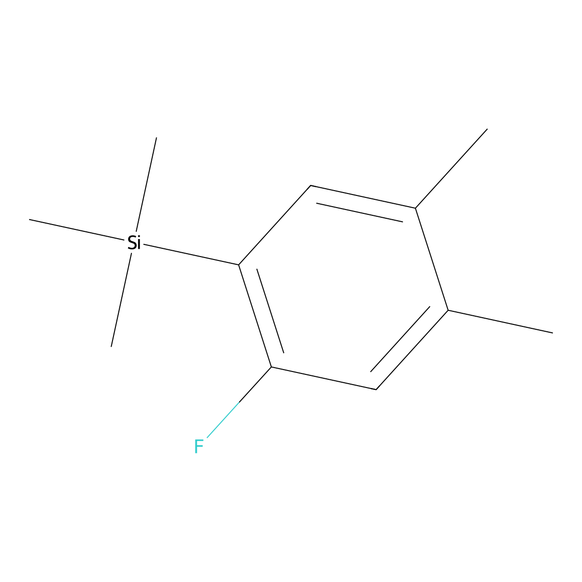 (2-Fluoro-4,5-dimethylphenyl)trimethylsilane molecular structure, CAS 1860585-26-7