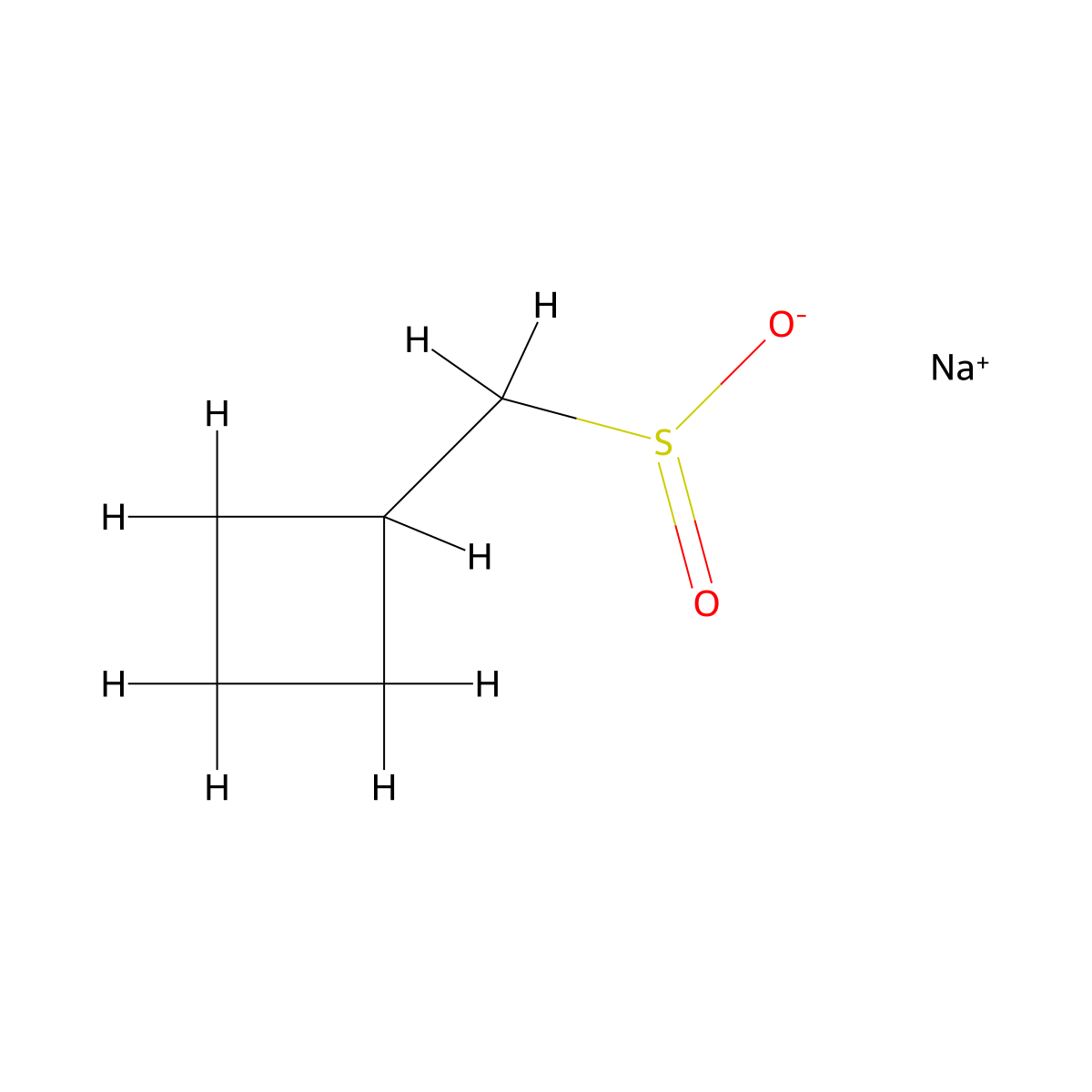 Sodium cyclobutylmethanesulfinate molecular structure, CAS 1860599-24-1