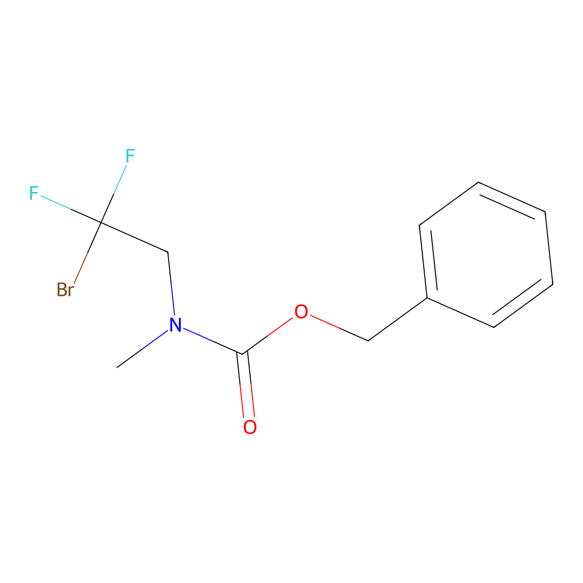 benzyl N-(2-bromo-2,2-difluoroethyl)-N-methylcarbamate molecular structure, CAS 1860613-13-3