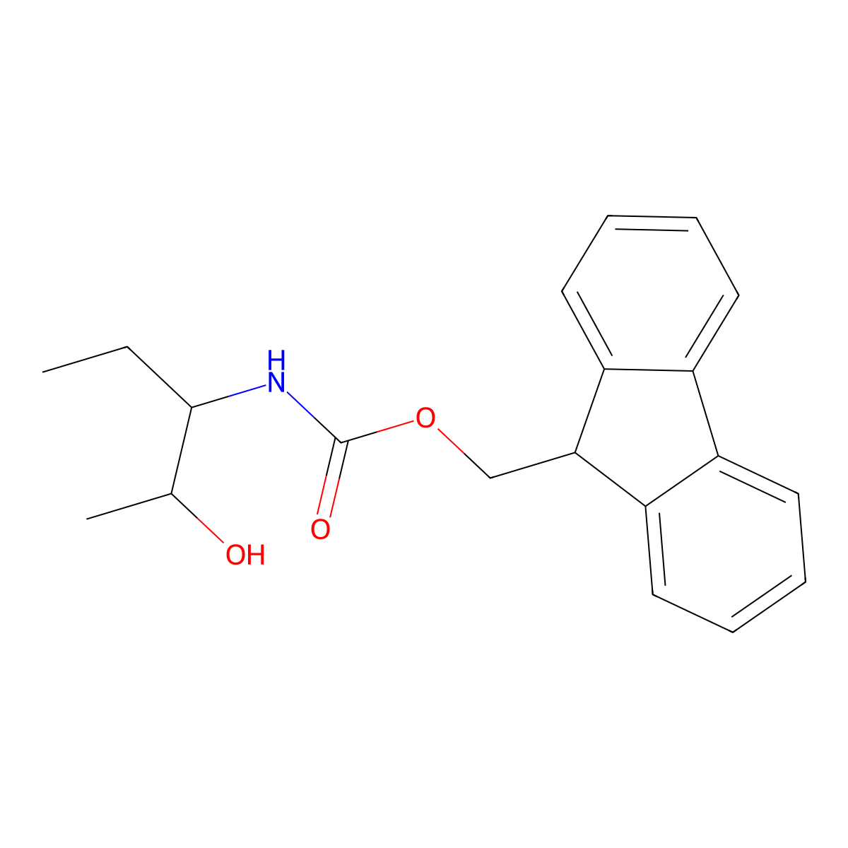 (9H-fluoren-9-yl)methyl N-(2-hydroxypentan-3-yl)carbamate molecular structure, CAS 1860639-94-6