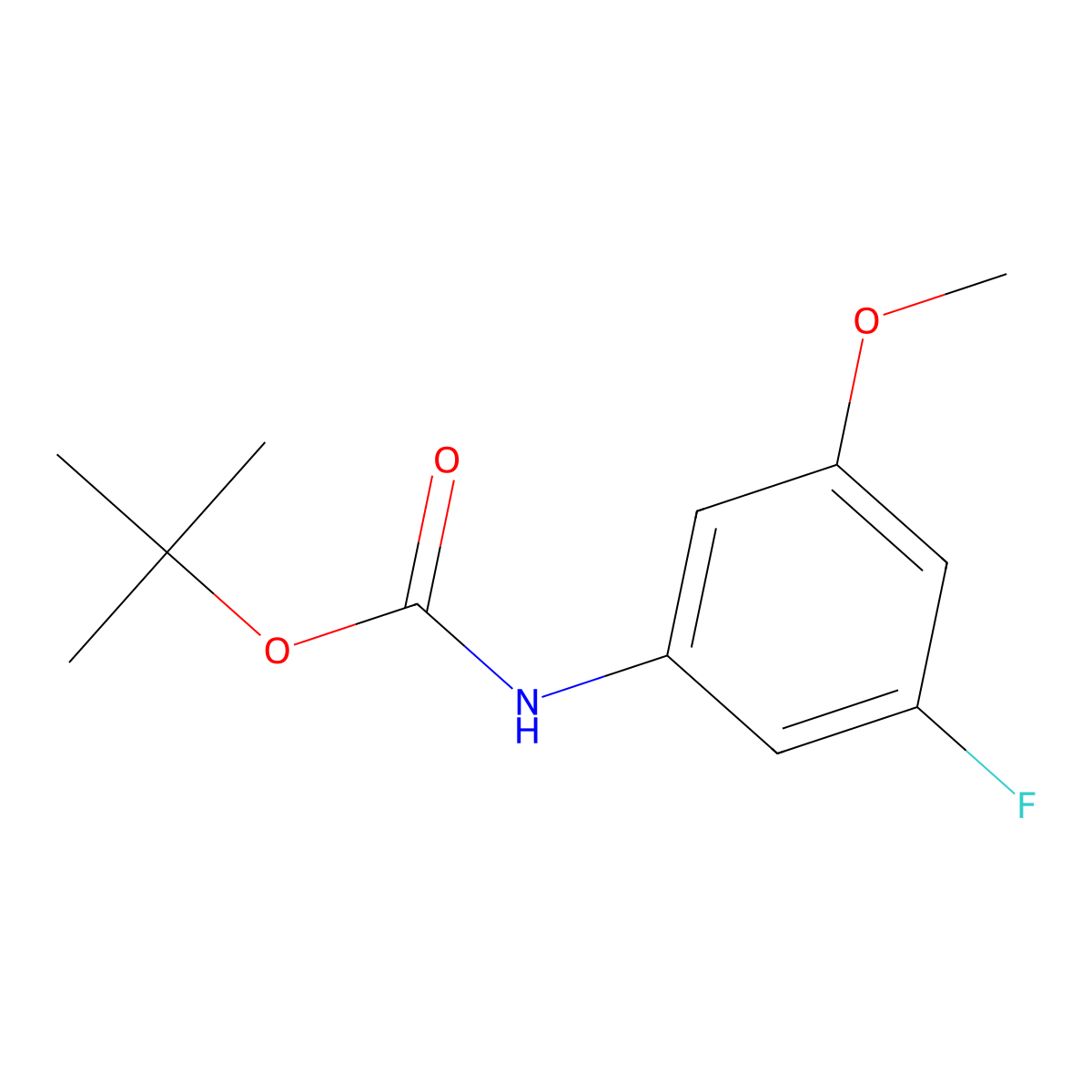 tert-butyl N-(3-fluoro-5-methoxyphenyl)carbamate molecular structure, CAS 1860671-25-5