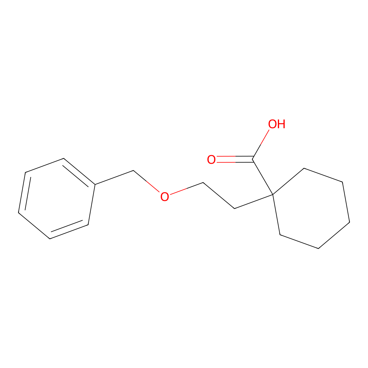 1-(2-(Benzyloxy)ethyl)cyclohexanecarboxylic acid molecular structure, CAS 1860732-49-5
