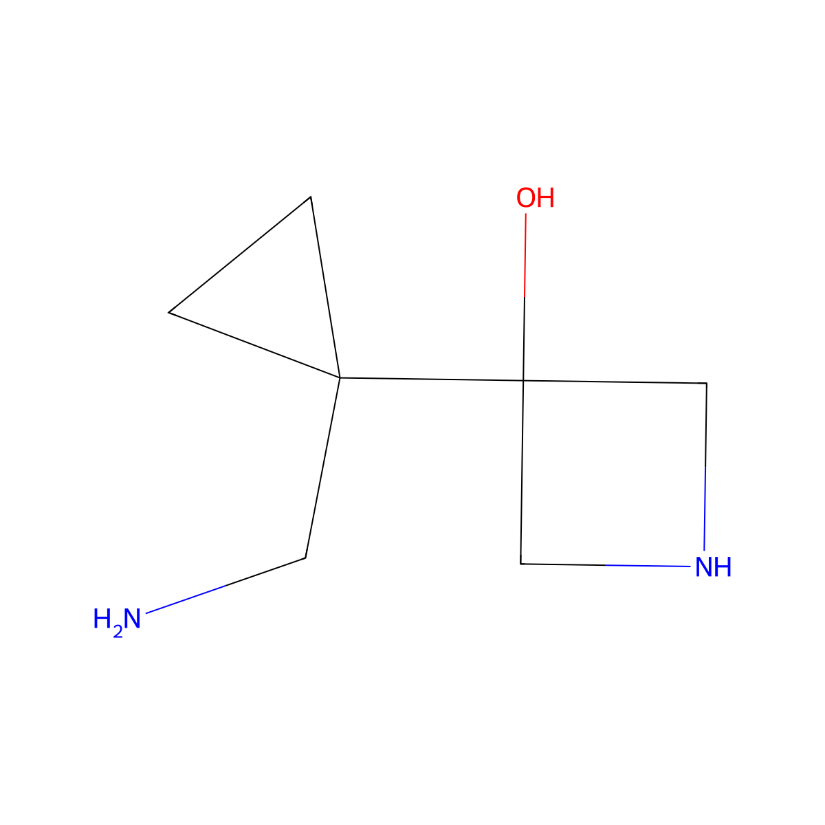 3-[1-(Aminomethyl)cyclopropyl]azetidin-3-ol molecular structure, CAS 1860738-05-1