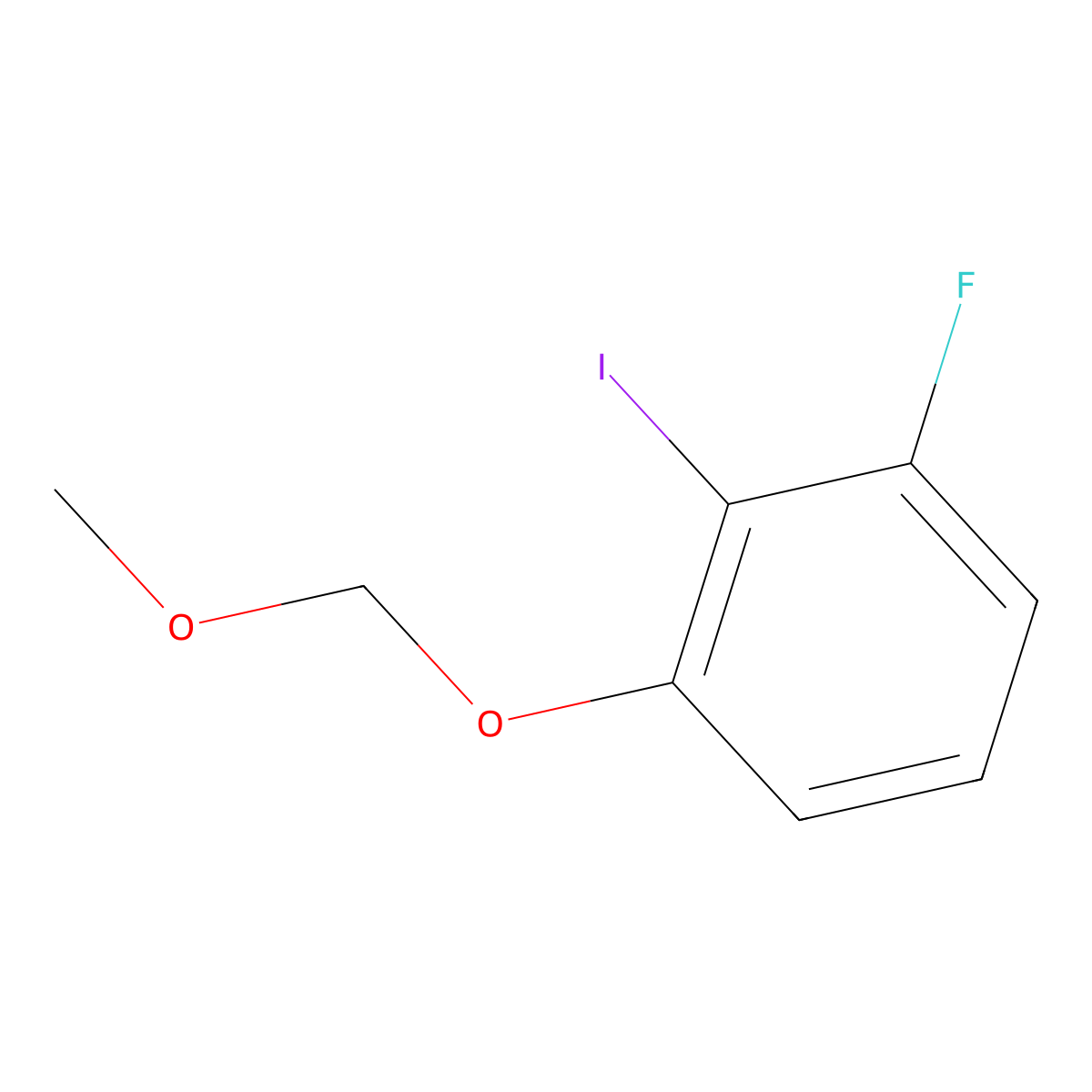 1-Fluoro-2-iodo-3-(methoxymethoxy)benzene molecular structure, CAS 1860753-61-2