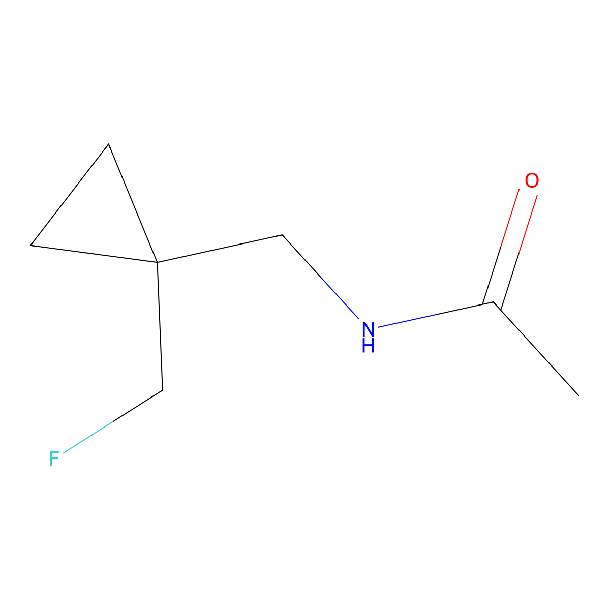 N-{[1-(fluoromethyl)cyclopropyl]methyl}acetamide molecular structure, CAS 1860763-07-0
