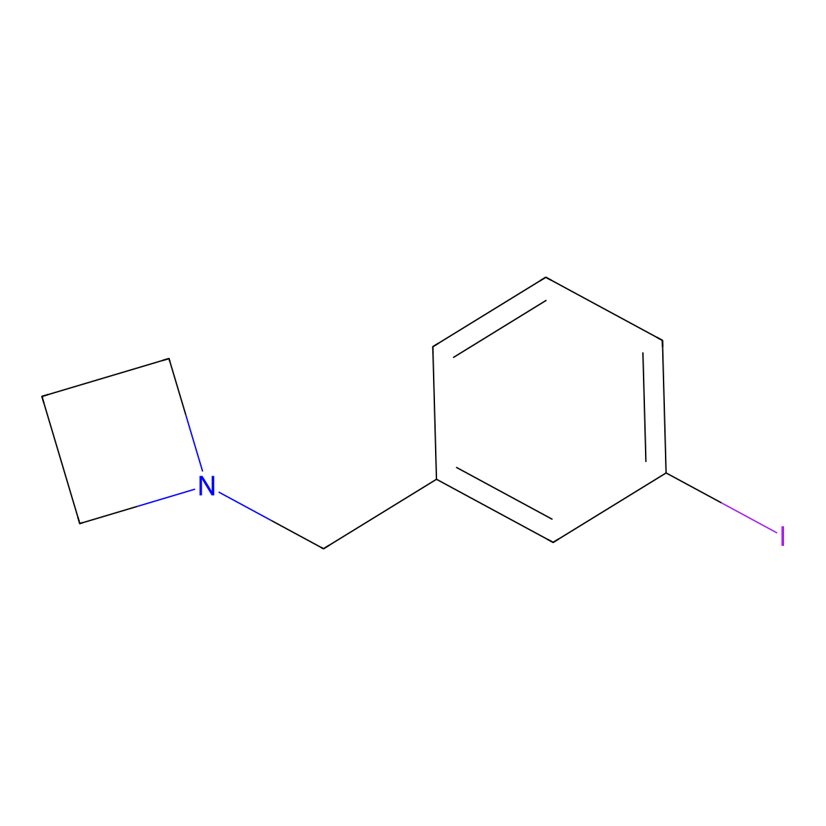 1-[(3-Iodophenyl)methyl]azetidine molecular structure, CAS 1860781-29-8