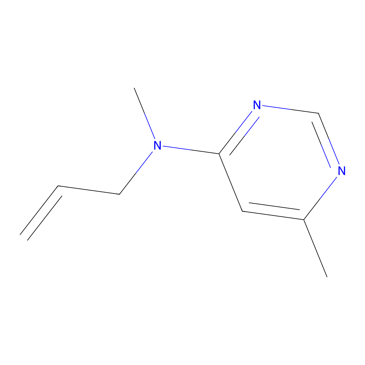 N,6-dimethyl-N-(prop-2-en-1-yl)pyrimidin-4-amine molecular structure, CAS 1860795-26-1
