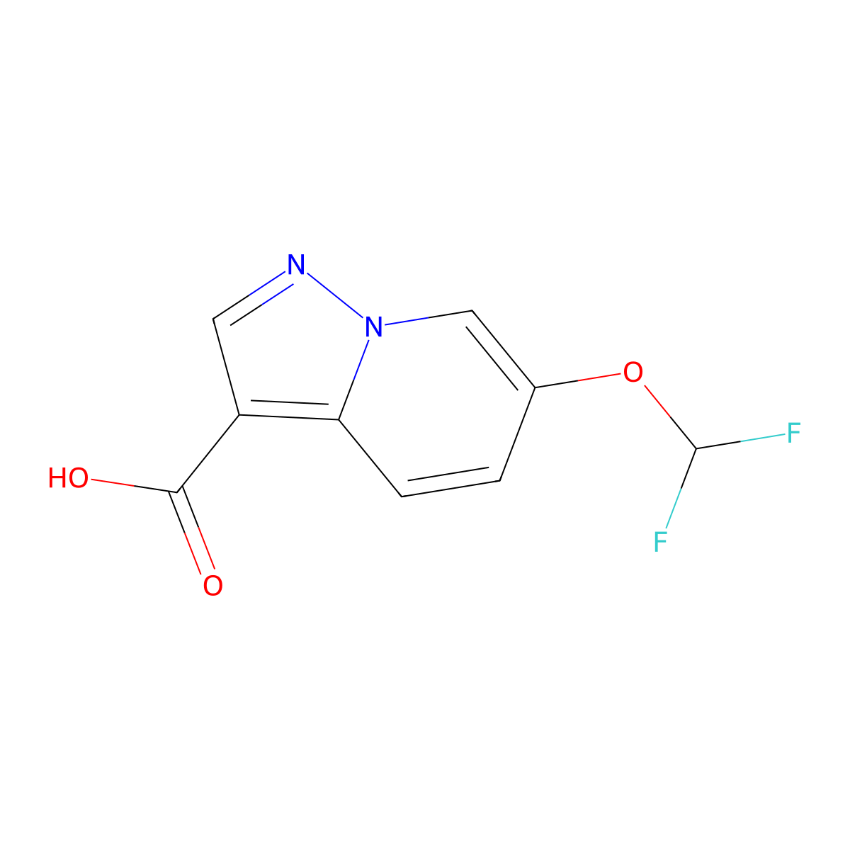 6-(Difluoromethoxy)pyrazolo[1,5-A]pyridine-3-carboxylic acid molecular structure, CAS 1860801-98-4