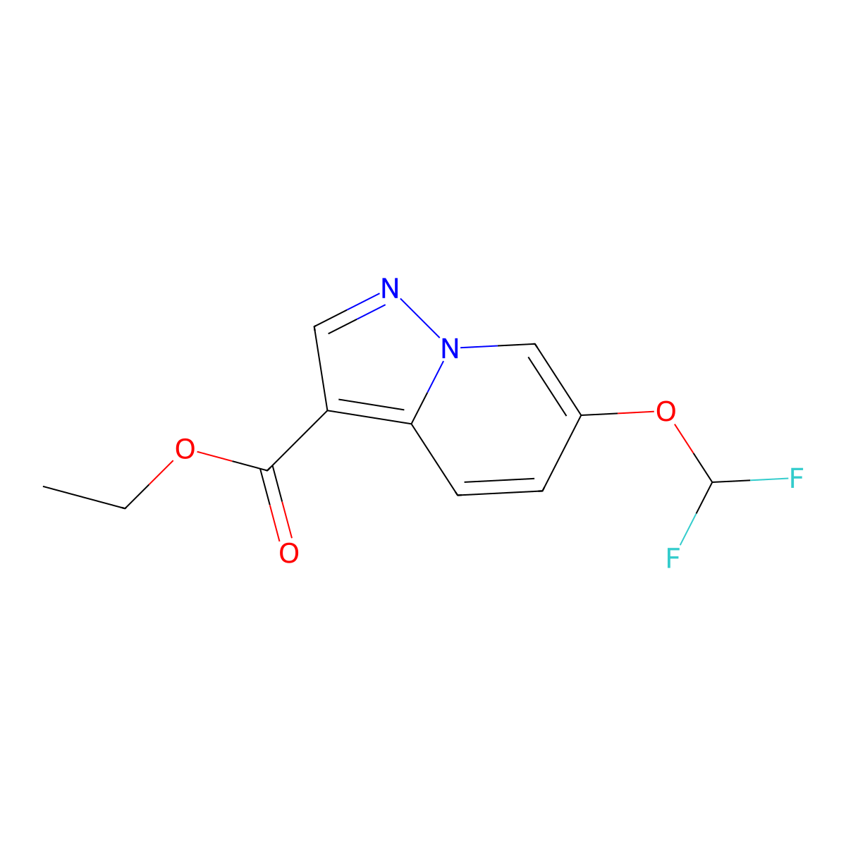 Ethyl 6-(difluoromethoxy)pyrazolo[1,5-a]pyridine-3-carboxylate molecular structure, CAS 1860801-99-5