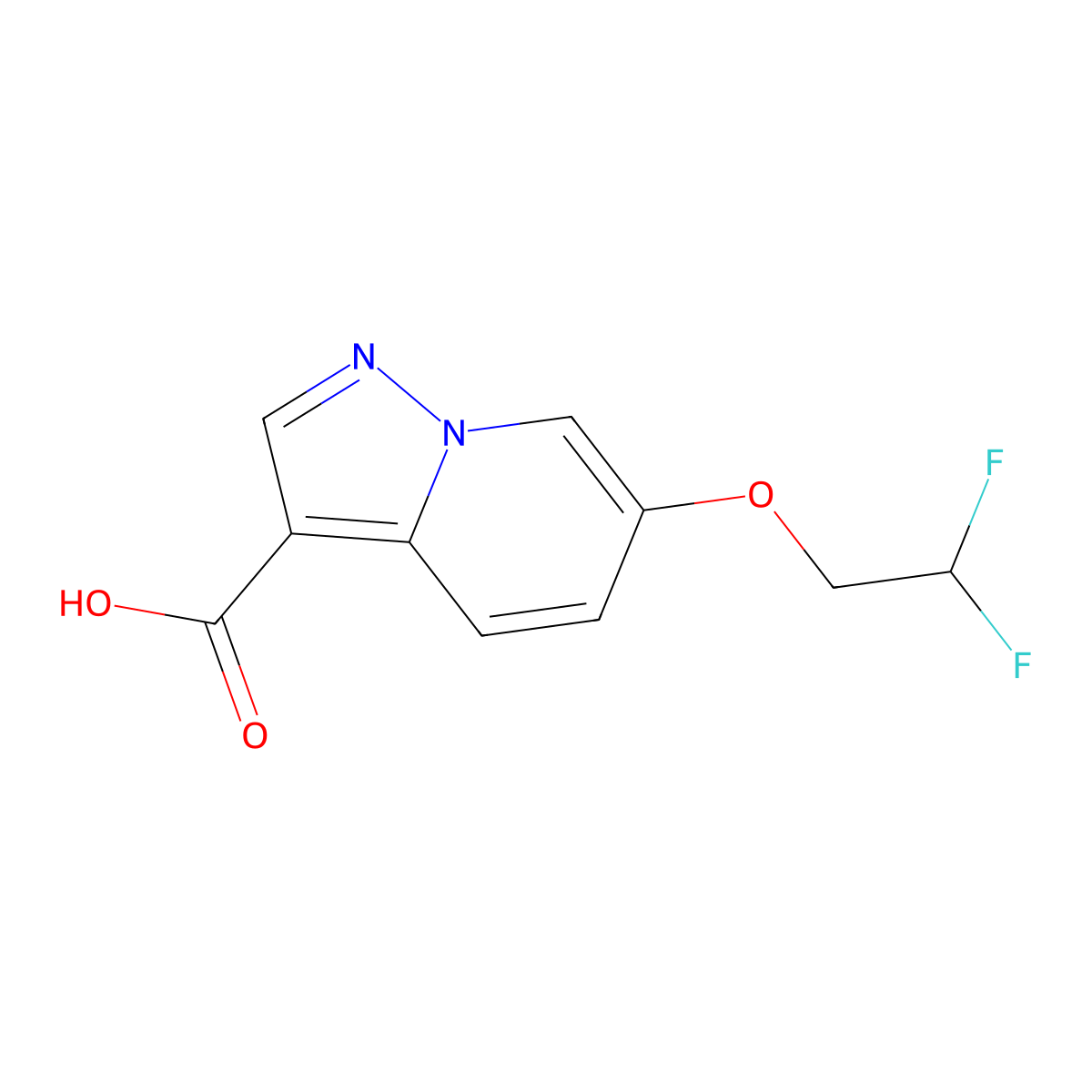 6-(2,2-Difluoroethoxy)pyrazolo[1,5-a]pyridine-3-carboxylic acid molecular structure, CAS 1860802-00-1