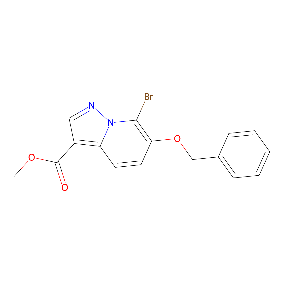 Methyl 6-(benzyloxy)-7-bromopyrazolo[1,5-a]pyridine-3-carboxylate molecular structure, CAS 1860802-12-5