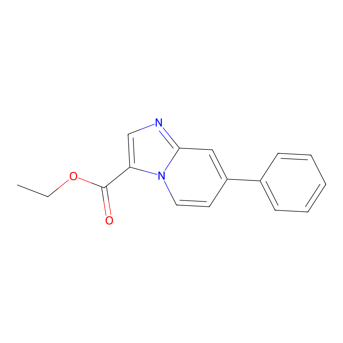 Ethyl 7-phenylimidazo[1,2-a]pyridine-3-carboxylate molecular structure, CAS 1860802-60-3