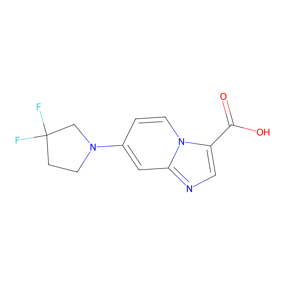 7-(3,3-Difluoropyrrolidin-1-YL)imidazo[1,2-A]pyridine-3-carboxylic acid molecular structure, CAS 1860802-77-2