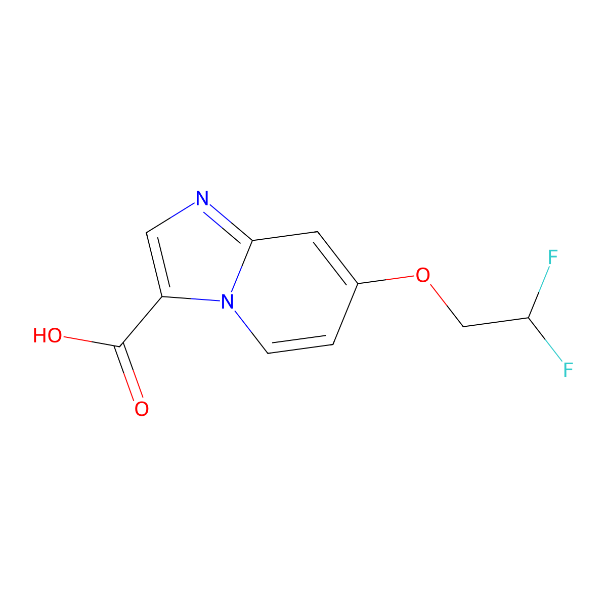 7-(2,2-Difluoroethoxy)imidazo[1,2-A]pyridine-3-carboxylic acid molecular structure, CAS 1860803-19-5
