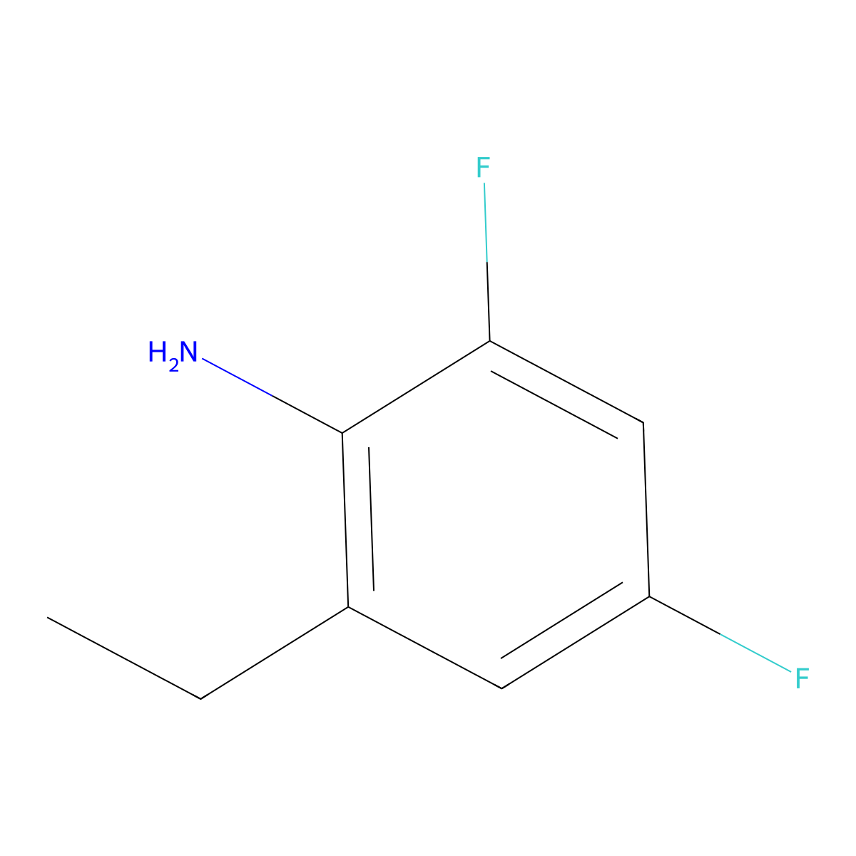 2-Ethyl-4,6-difluoroaniline molecular structure, CAS 1860828-56-3