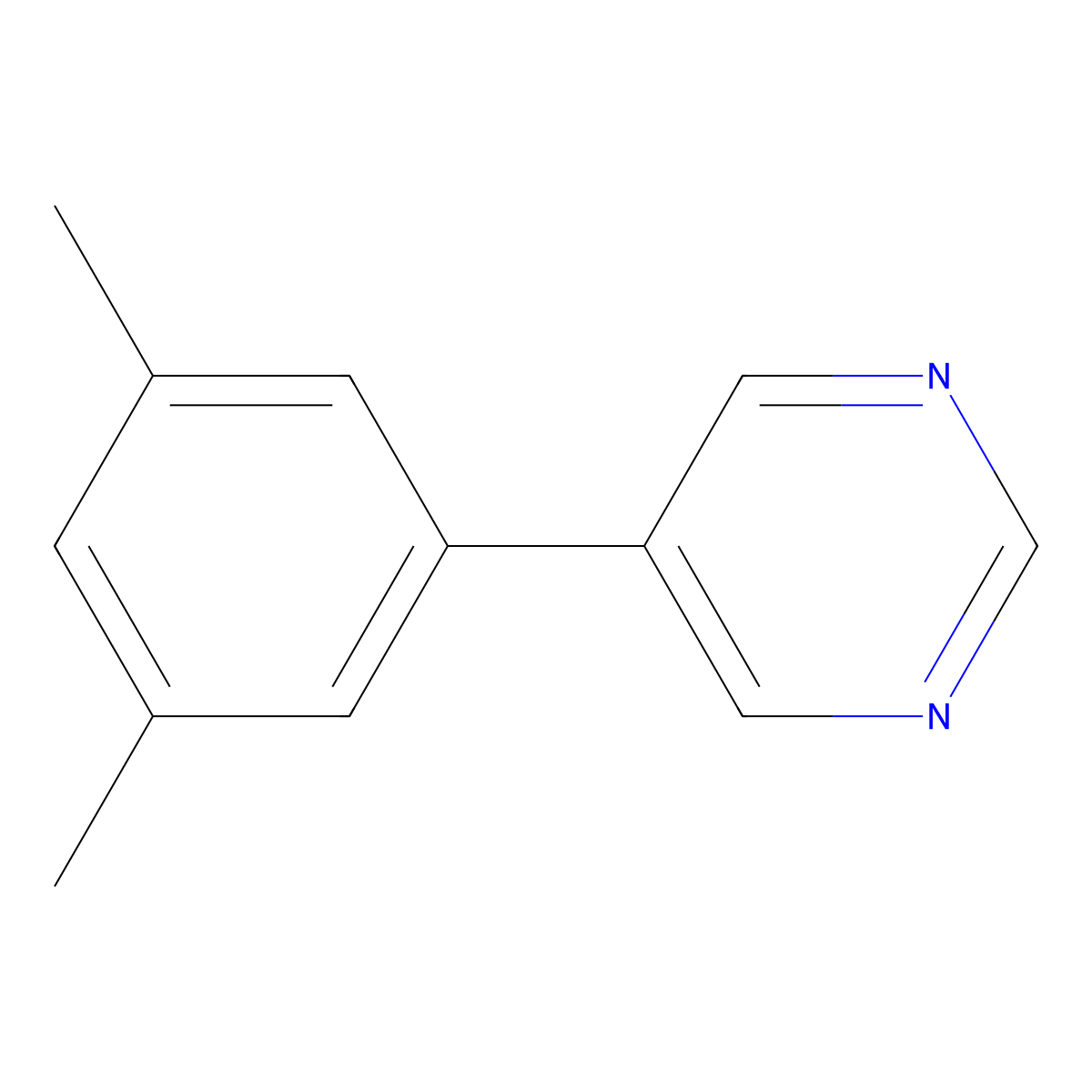 5-(3,5-Dimethylphenyl)pyrimidine molecular structure, CAS 1860854-51-8